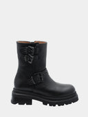 Bottines en cuir - Noir