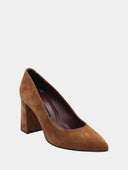 Chaussures à talon en velour - Brun