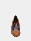 Velvet heeled shoes - Brown