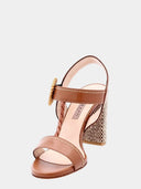 Heeled Sandals - Cognac