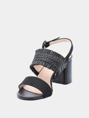 Mid-heel sandals - Black