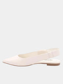 Leren ballerina's - Ivoor