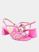 Mid-heel sandals - Fuchsia