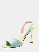 Glitter heeled sandals - Seafoam green