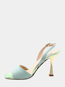 Glitter heeled sandals - Seafoam green