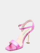 Metallic heeled sandals - Fuchsia