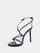 Lace-up Heeled Sandals - Black