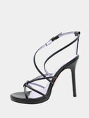 Lace-up Heeled Sandals - Black