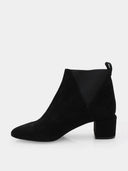 Suede heeled ankle boots - Black