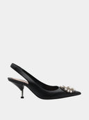 ALEXANDER MCQUEEN - Pearl Patch Sling - Black/Silver