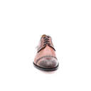 Richelieu perforated leather men's shoes - Cognac