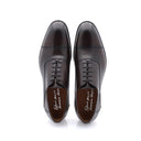 Richelieu Homme en cuir ornée de perforations - Marron foncé