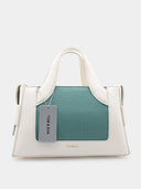 Handtas - Wit/Turquoise Blauw