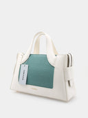 Handtas - Wit/Turquoise Blauw