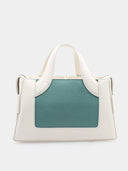 Handtas - Wit/Turquoise Blauw
