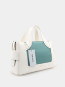 Handtas - Wit/Turquoise Blauw