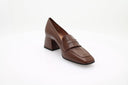 Mocassin met hak - Bruin