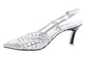 Gevlochten leren pumps - Zilver