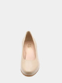 Ballerina's met hak en plateauzool - Beige