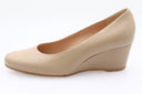 Ballerina's met hak en plateauzool - Beige
