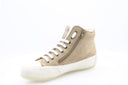 High-top leather sneakers - Beige