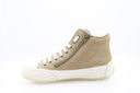 High-top leather sneakers - Beige