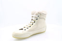 Leather high-top sneakers - Cream