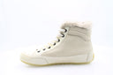 Leather high-top sneakers - Cream