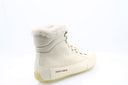 Leather high-top sneakers - Cream