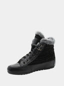 Baskets montantes en cuir - Noir