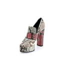 Platform Shoes - Snake Print
