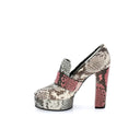 Platform Shoes - Snake Print