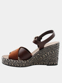 Piia Sandale compensée - Brun