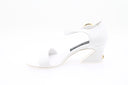 Leather heeled shoes - White
