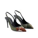 Slingback Pumps - Khaki