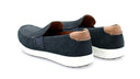 Men's Nubuck Leather Loafers - Navy