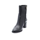 Leather ankle boots with a 6cm heel - Black
