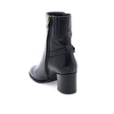 Leather ankle boots with a 6cm heel - Black