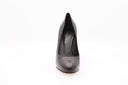 Block Heel Court Shoe - Dark Brown