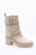 GIANVITO ROSSI - Ryder 45 Buckle Bottie Kalfsleer - Schuim