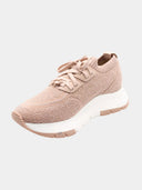 Sneaker gebreide bouclé - Perzik