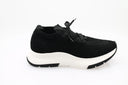 Sneaker gebreid bouclé - Zwart