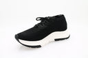 Sneaker gebreid bouclé - Zwart