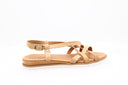 Sandales basses en cuir - Beige