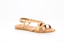 Flat leather sandals - Beige