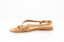 Flat leather sandals - Beige
