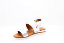Flat leather sandals - Silver