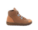 MAGO SHOES - Baskets montantes pour Femmes en cuir à lacets - Caramel