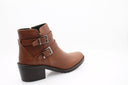 Mid-block heel ankle boots - Brown