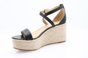 Serena Wedge Sandalen - Zwart